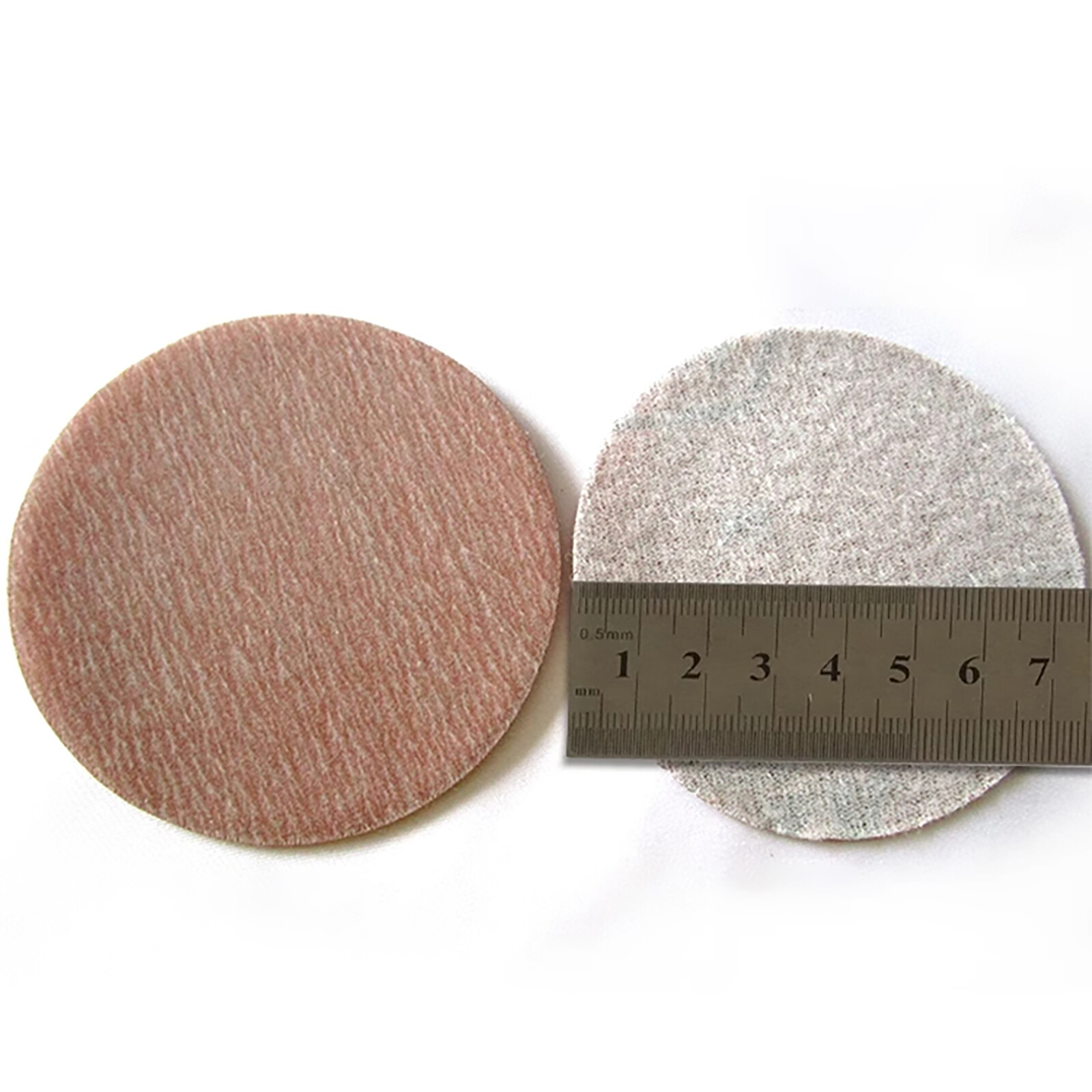 75mm Dry Sanding Discs 3 inch Rounded Sandpaper Pads Grit 40~1500 No Hole Brown