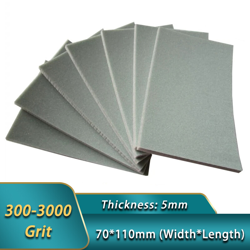 70*110mm Sponge Green Sandpaper Abrasive Wet And Dry Sanding Block 300-3000 Grit