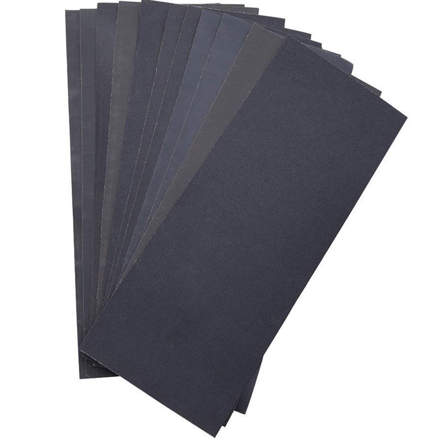 Abrasive Dry Wet Waterproof Sandpaper Sheets Assorted Grit of 400/600/ 800/10…