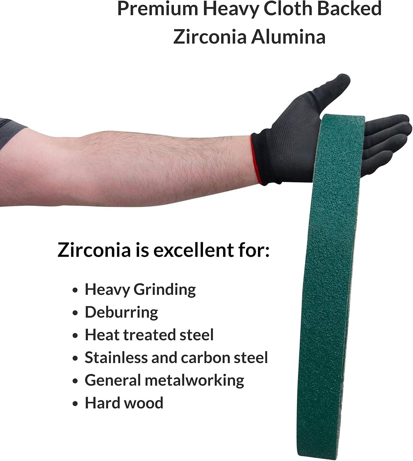 2 X 42″ 36 Grit Zirconia Sanding Belts – 6 Pack for Metal Grinding Precision