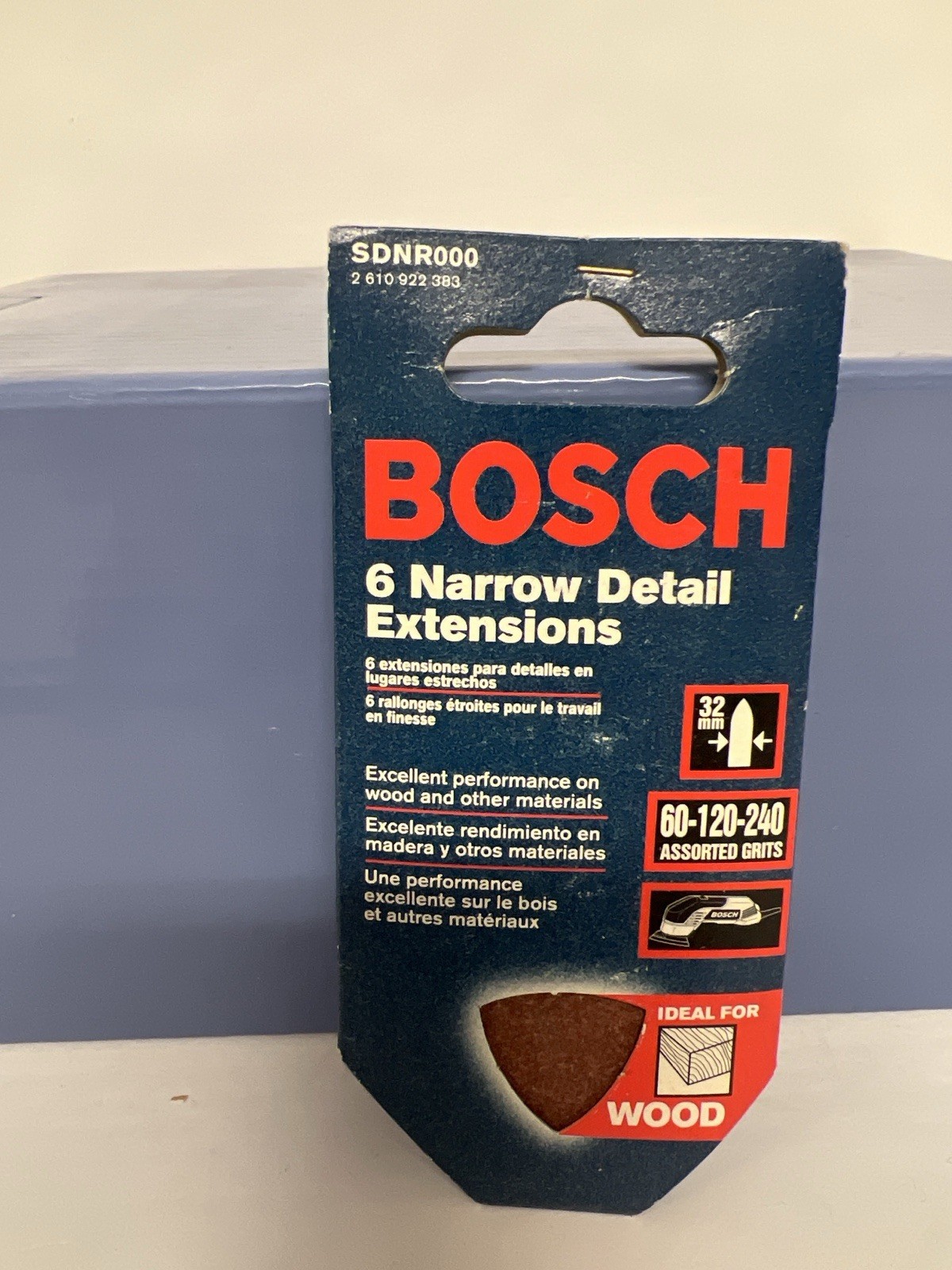 Bosch SDNR000 6 Narrow Detail Sander Pads 32mm Assorted Grits Wood New