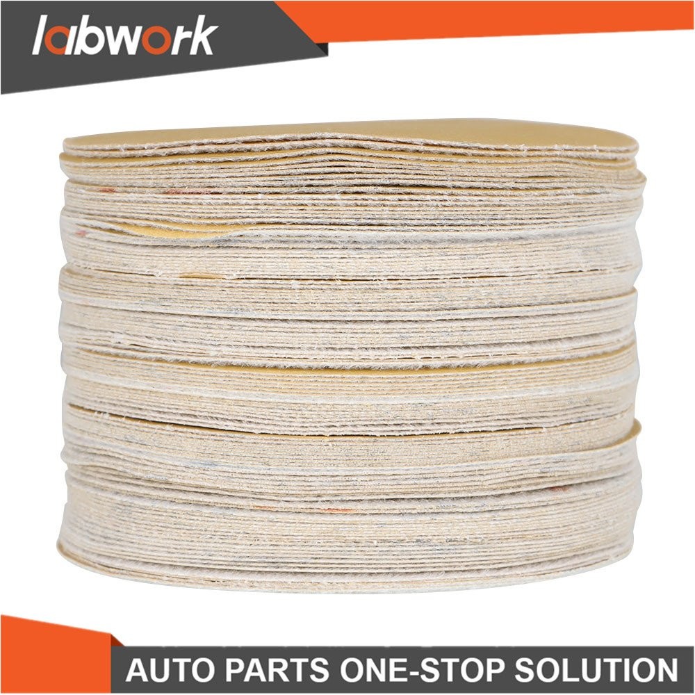 Labwork Sanding Disc NO-Hole Hook & Loop Grit 320 Sand Paper 100 Pieces 5″