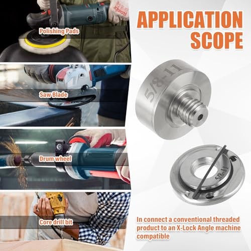 5/8”-11 Thread Adapter with 1Pcs 5/8”-11 Flange 5/8″-11 Adapter & 1PCS Nuts