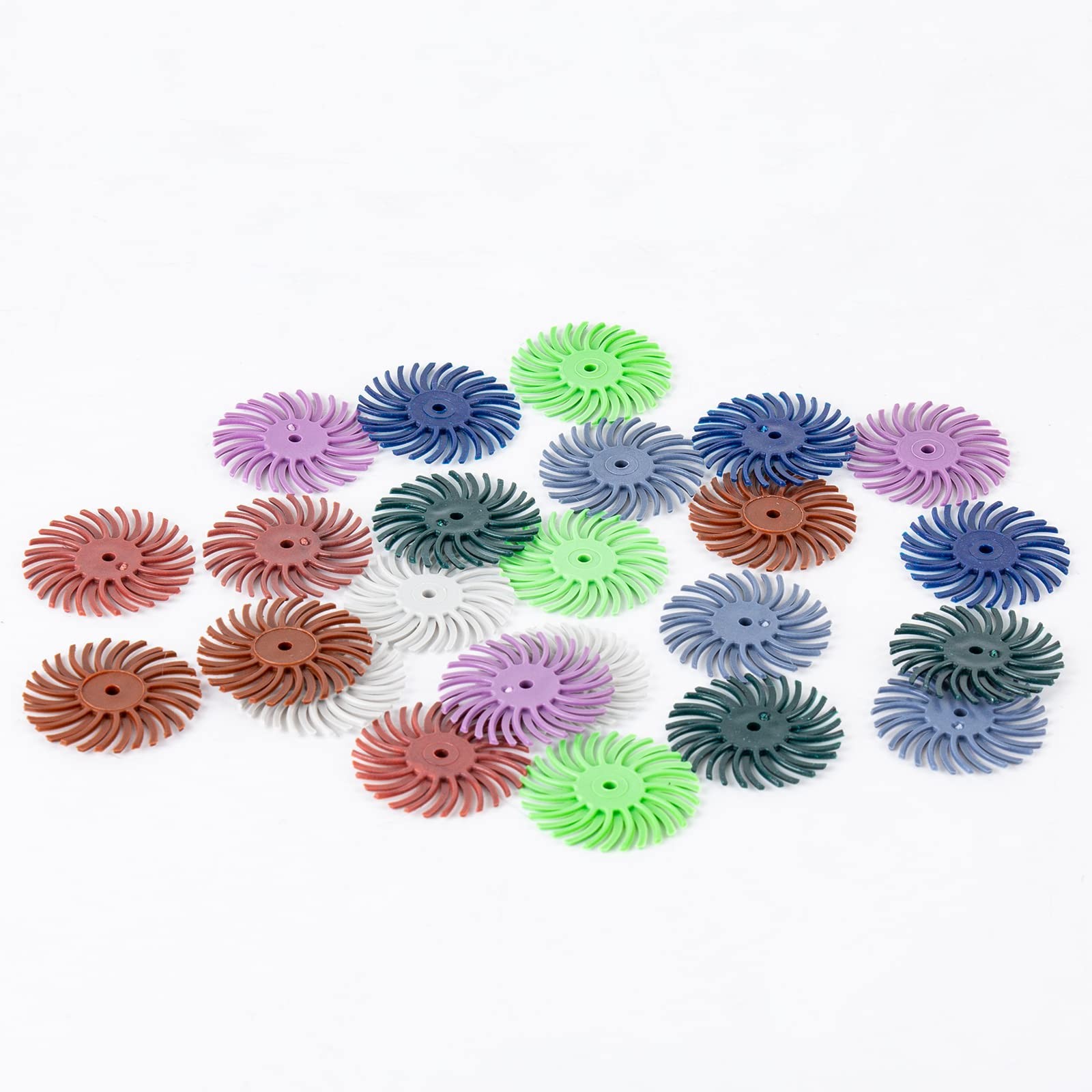88pcs 1″ Radial Bristle Disc Kit with 3mm Shank for Rotary Tools,Detail Abras…