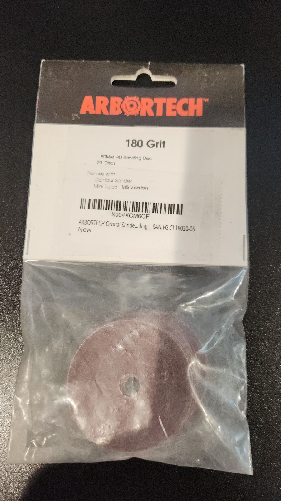 Arbortech 2″ Sanding Disc – 180 Grit – 20 Pack Model SAN.FG.CL18020-05