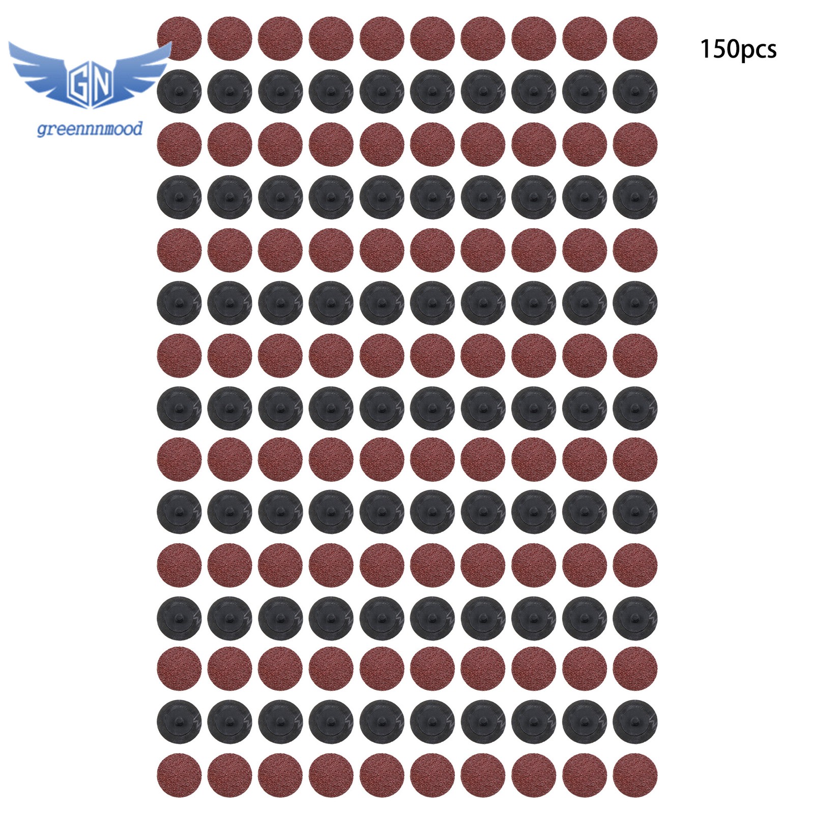 150 Pieces 2 Inch Sanding Discs 36 Grit Roll Lock Die Grinder Sanding Disc