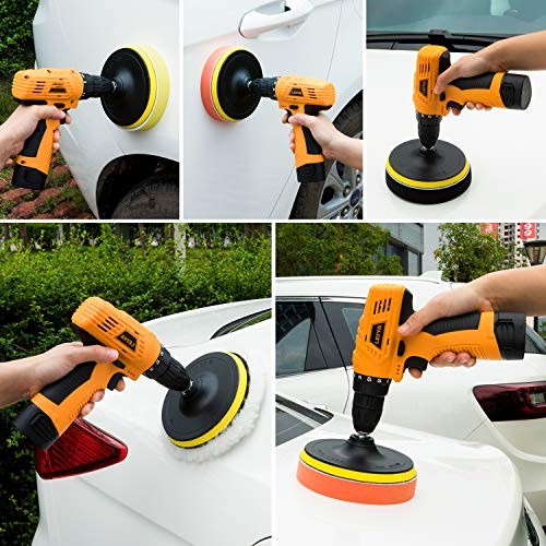 6 Inch Buffing and Polishing Pad Kit 11 PCS with Drill Adapter 6Inch-11PCS