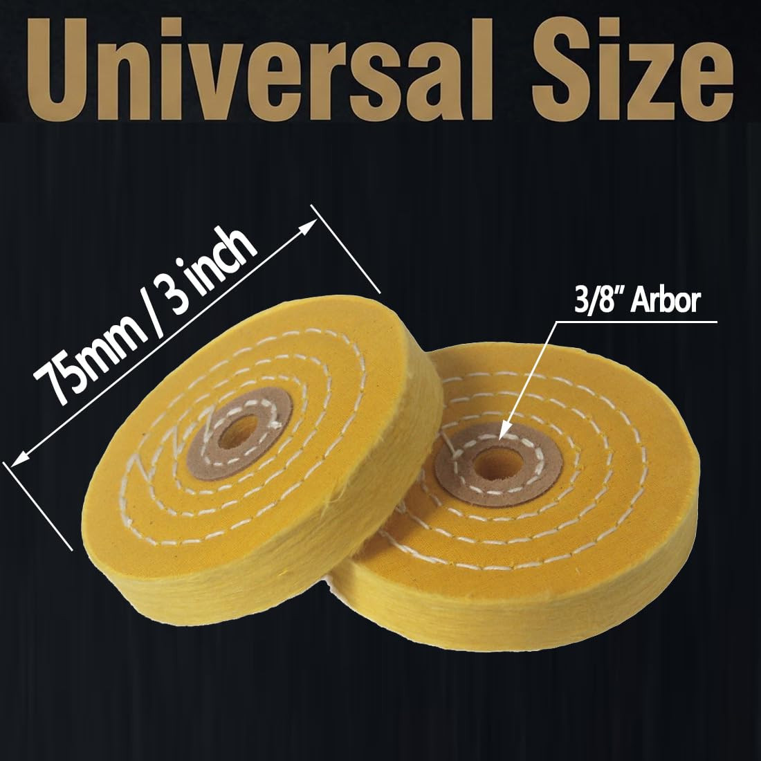 5 Pcs 3” Cotton Buffing Polishing Wheel | 3/8” Arbor Jewelry Polishing Kits Co