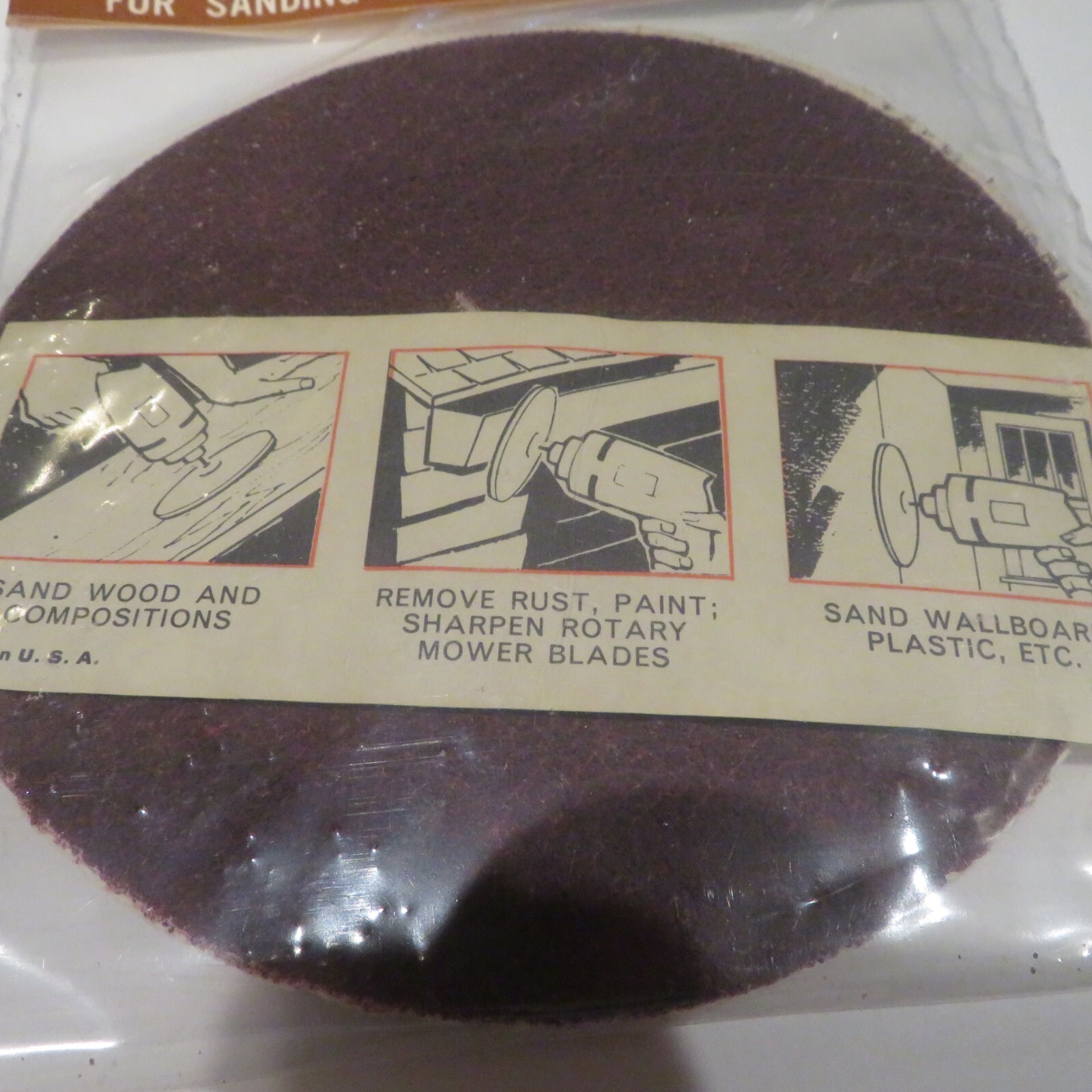 VTG SKIL 5″ Sanding Discs #3293 5 Pk Coarse Grit Use w. Any Electric Drill NOS