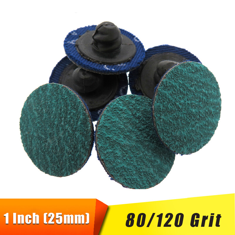 1 Inch 25mm Green Sanding Discs Roll Lock Quick Change Grinding Disc 80/120 Grit