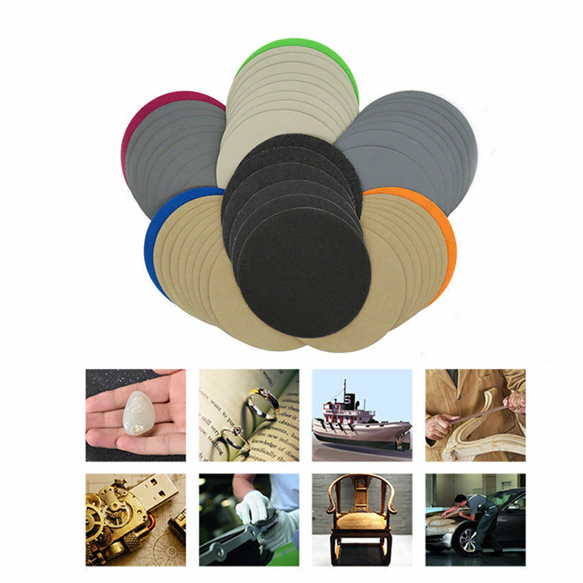 75mm 3″ Wet and Dry Sanding Disc 60-3000 Sandpaper Pads Hook&Loop 10pcs/pack UK