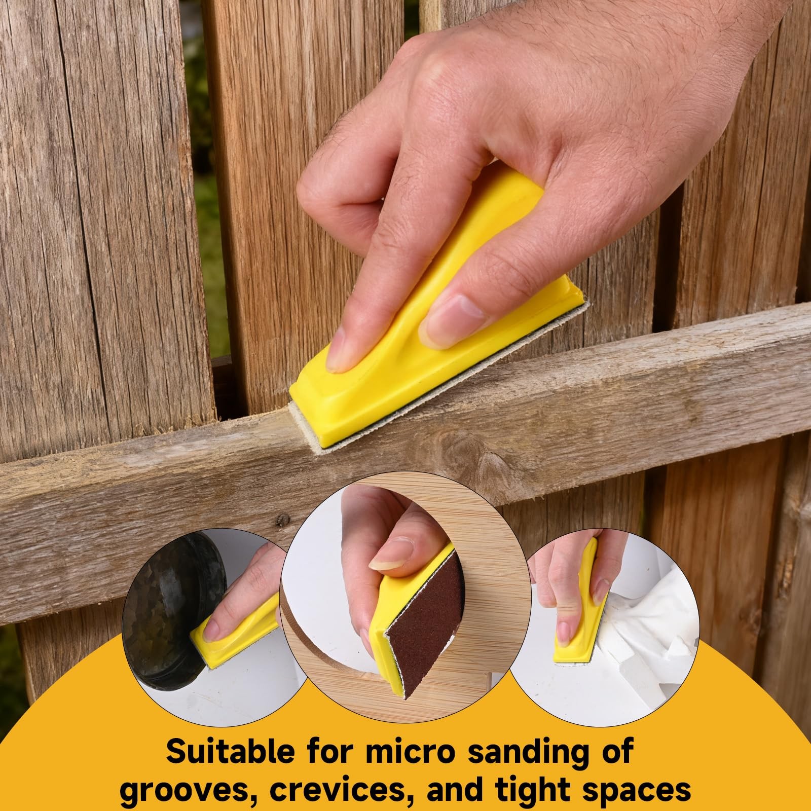 120 PCS Micro Sander Kit Mini Hand Sanding Block 402000 Grit Sandpaper Craft