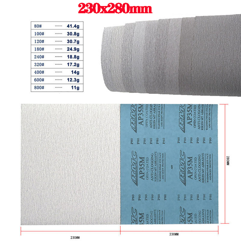 Sandpaper Sanding Sheets 230mmx280mm For Car Paint Wood Metal Plastic Polishing