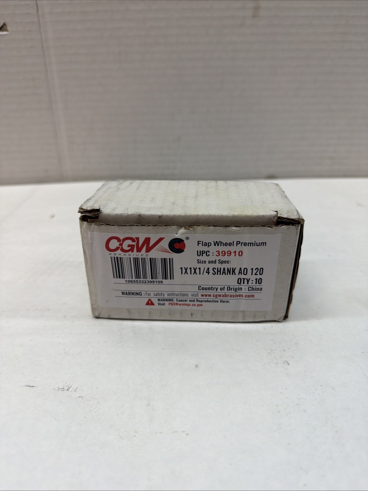 CGW Flap Disc 39910, 1″ x 1″ x 1/4″, Aluminum Oxide, 120 Grit, Pack of (10)
