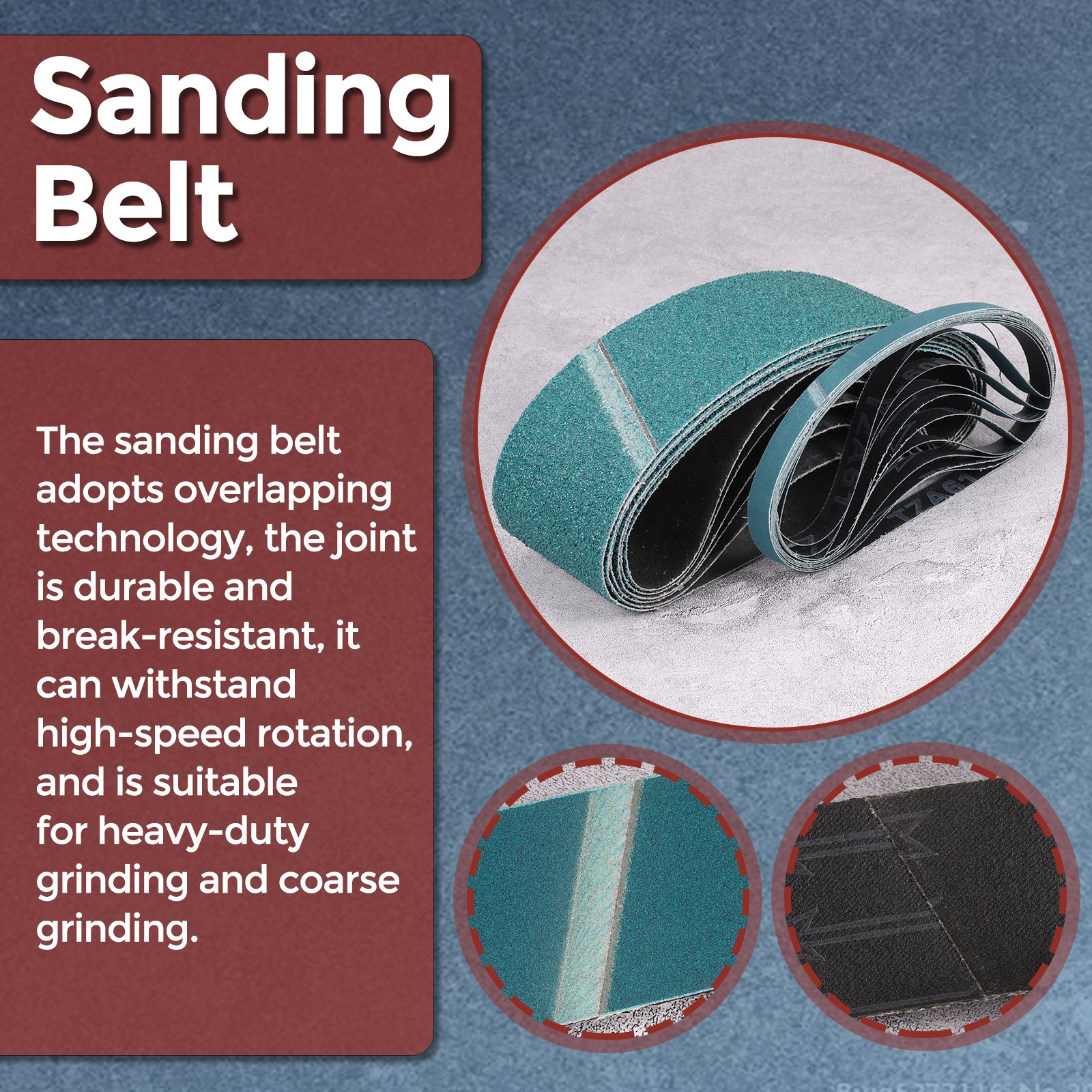 4Piece Sanding Belt Sets,1-1/2″ x 30″ 40/60/80/120 Grit Zirconia for Knife