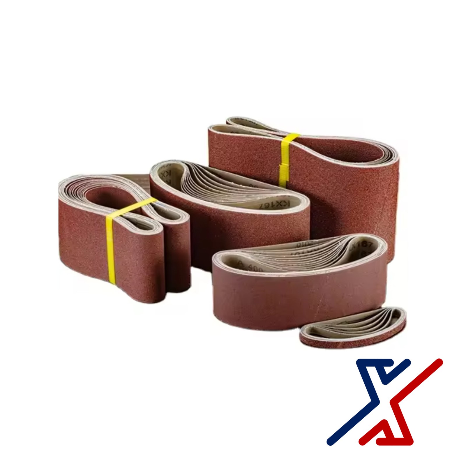 1/2″ x 12″ 50 Grit Cloth Backed Aluminum Oxide Sanding Belts by X1Tools