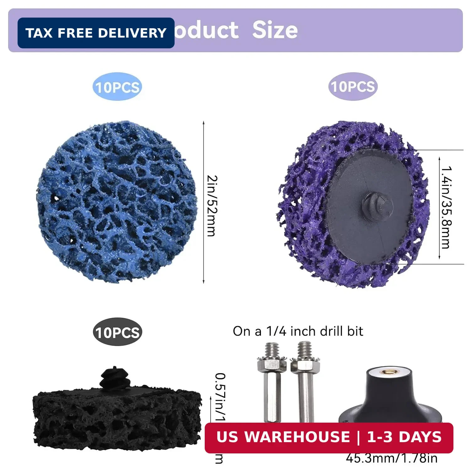 33 Pcs Diamond Sanding Discs Set, 2 Inch Die Grinder Accessories, Quick Change E