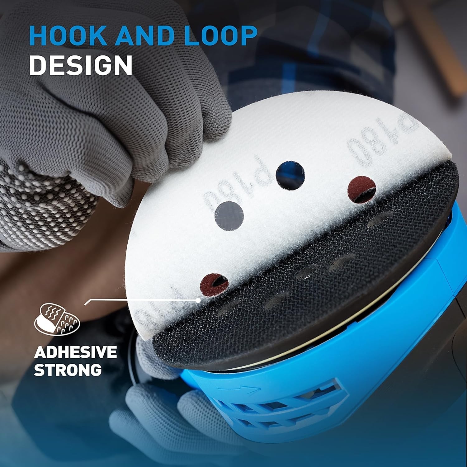 72 Count 5-Inch Hook and Loop Sanding Discs for Orbital Sander – Assorted Grits