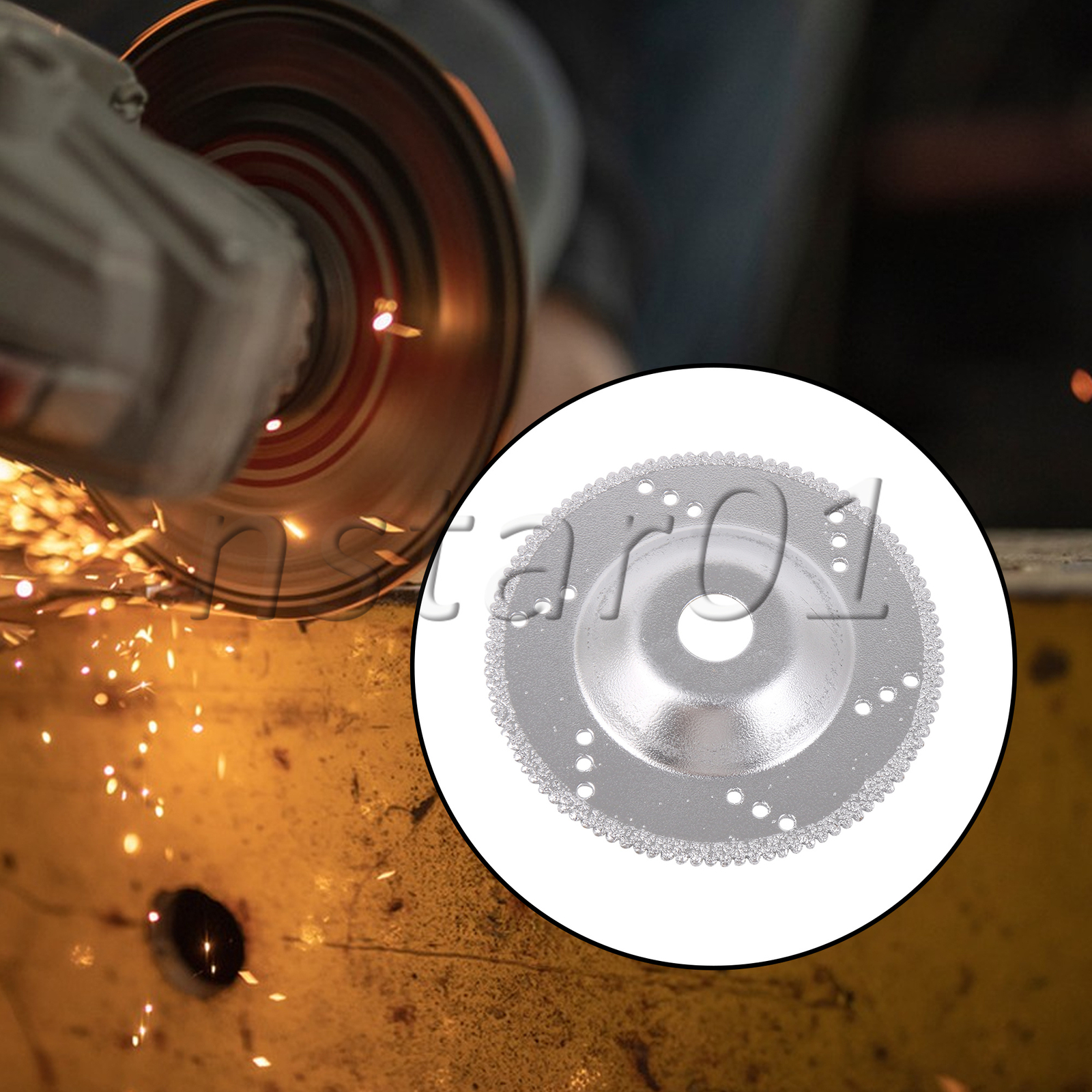 Wood Sanding Carving Shaping Disc 50# for Grinder Grind Wheel Tool 4inch Silver