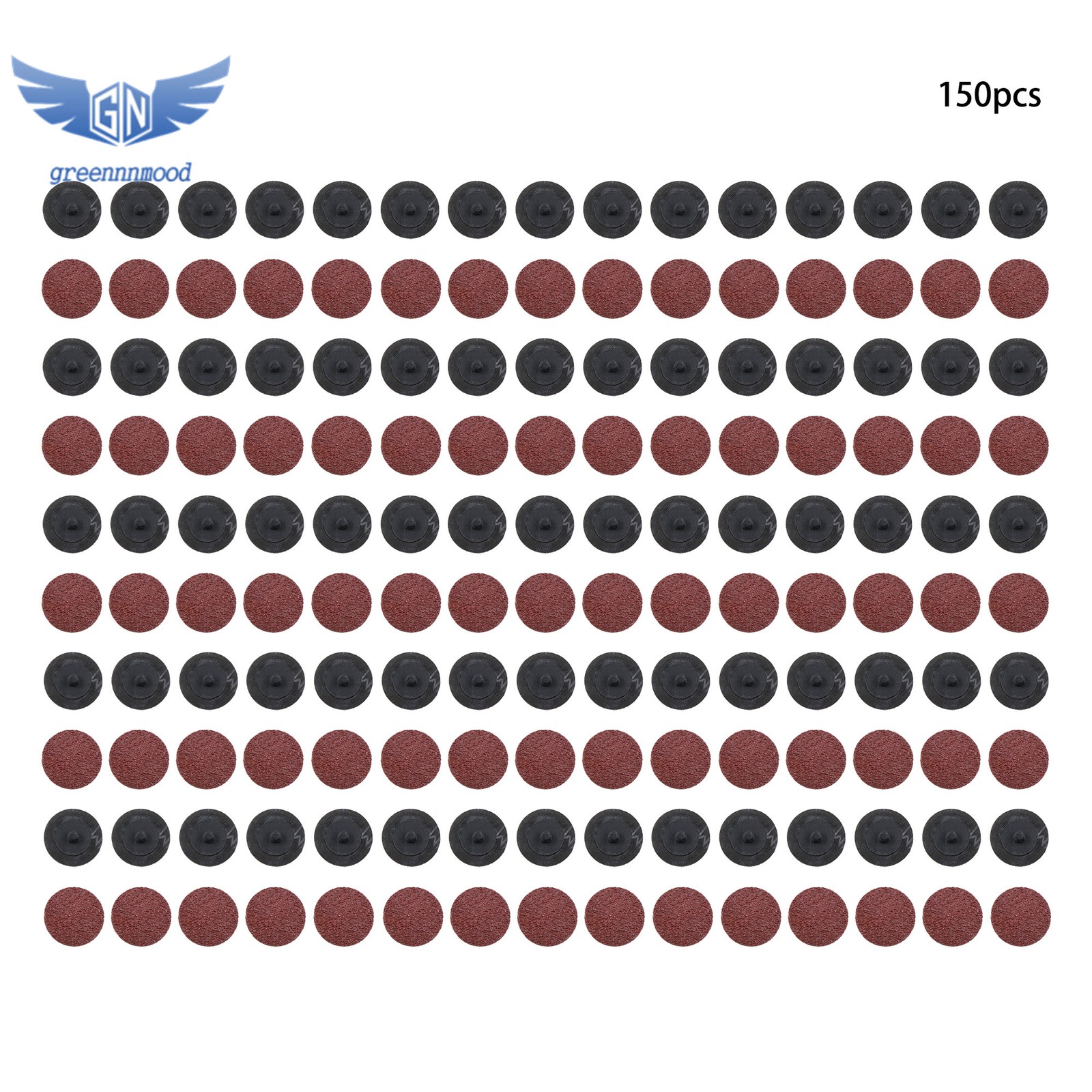 150 Pieces 2 Inch Sanding Discs 36 Grit Roll Lock Die Grinder Sanding Disc