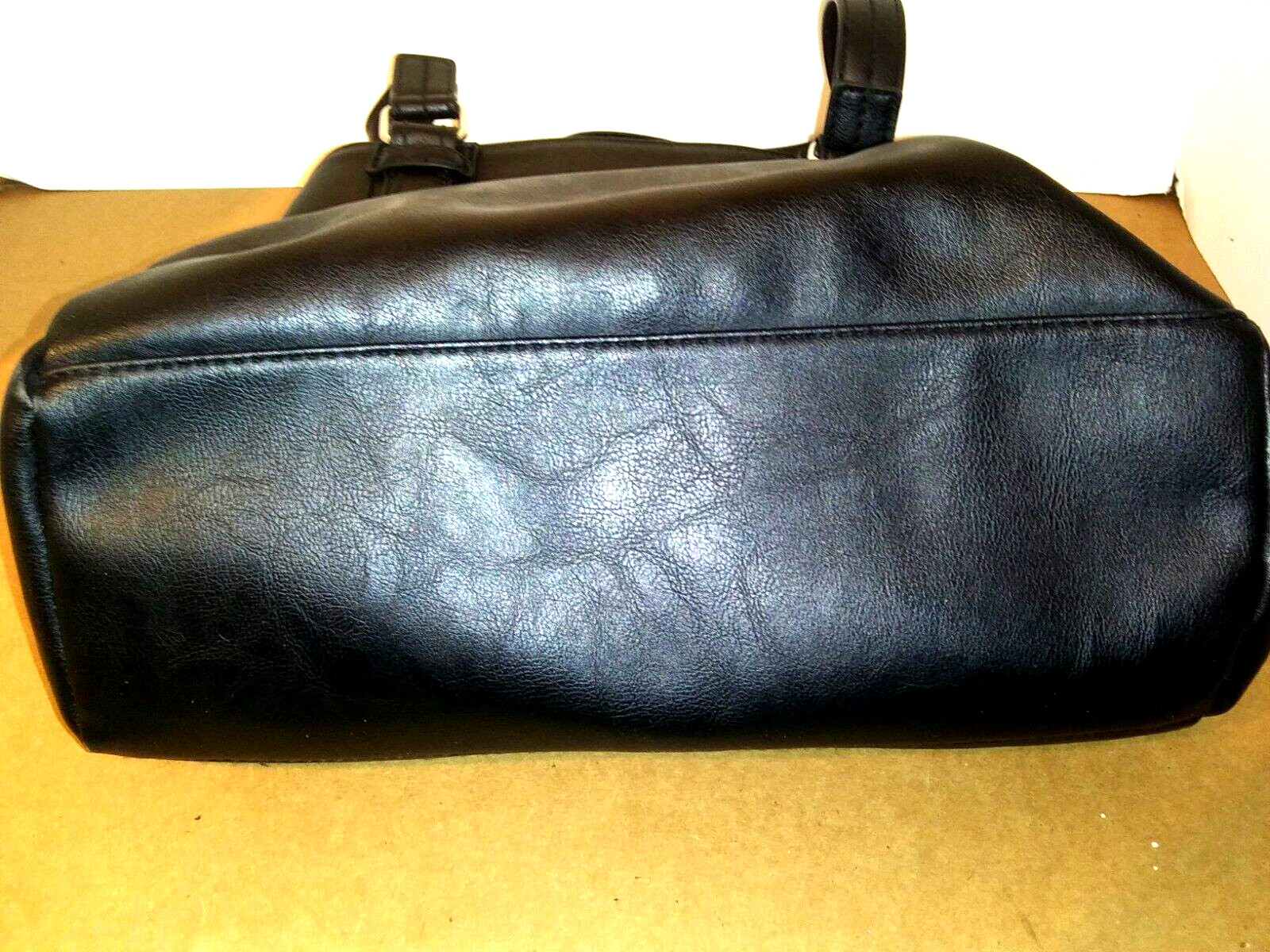 Rosetti Classic Black-Pockets Everywhere-Handbag-Leather Like
