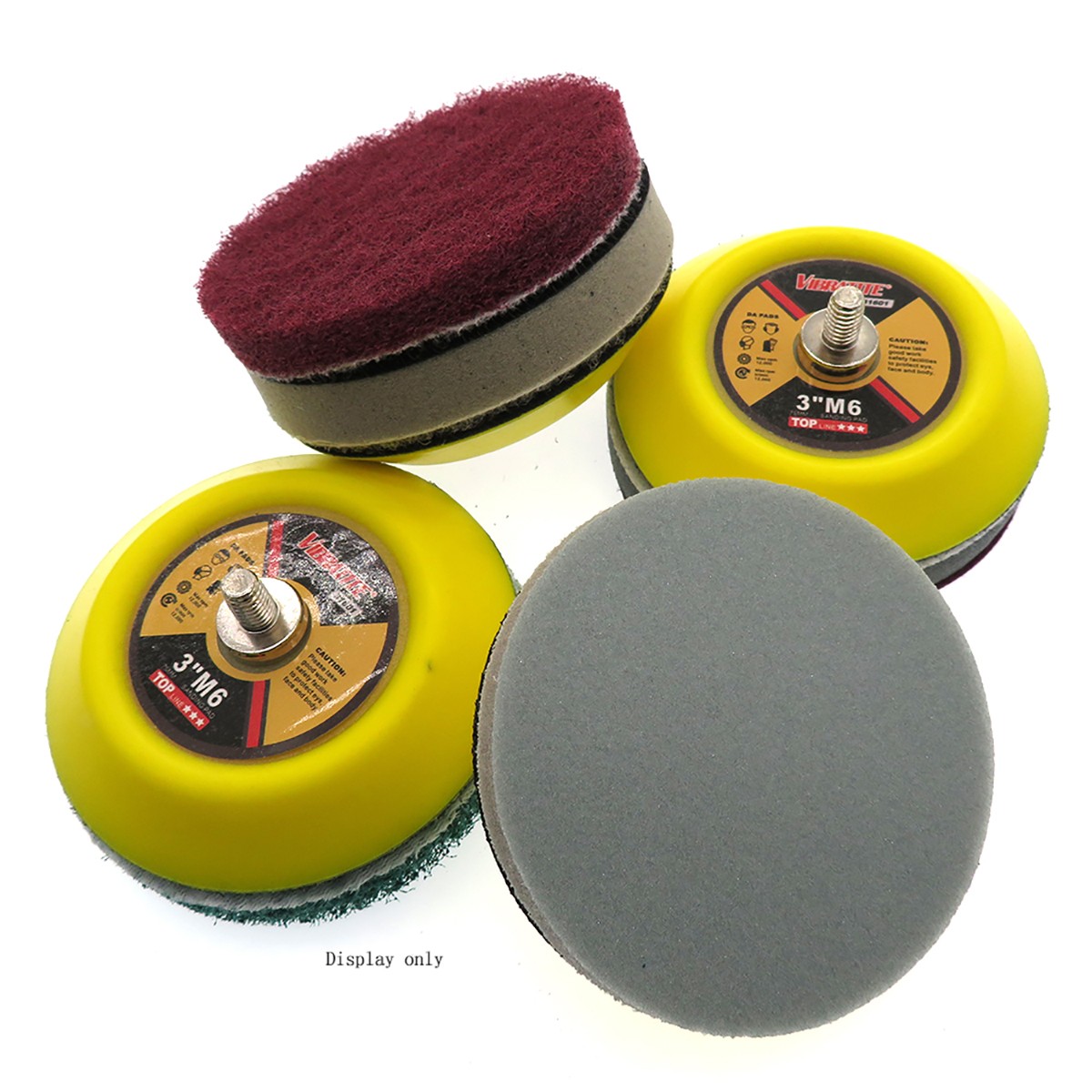 2-6″ Hook & Loop Sanding Pads with Backing Plate for Polishing and Sanding Tasks