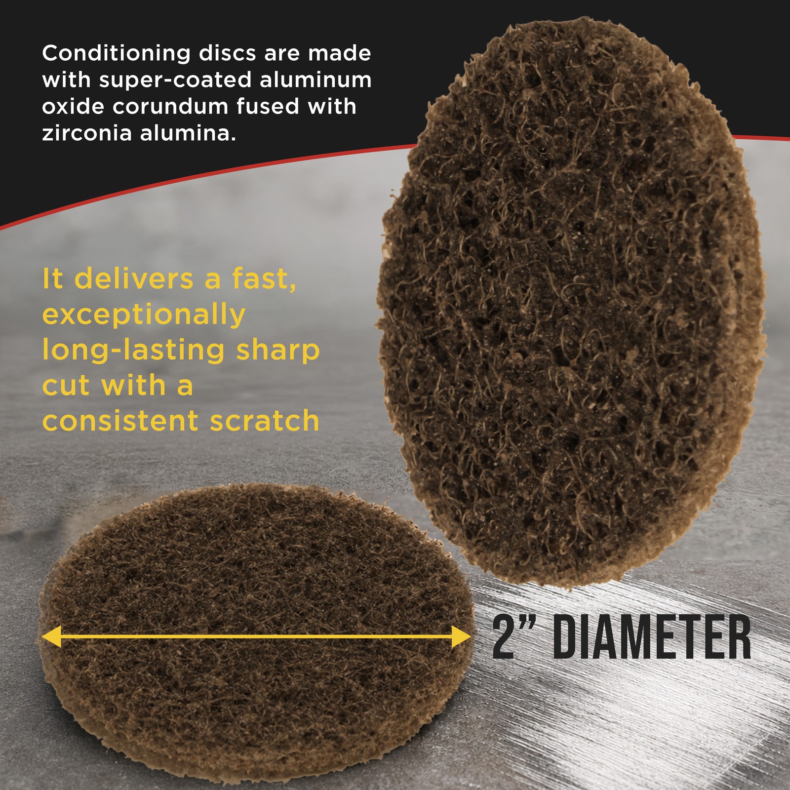 Dura-Gold 2″ Surface Conditioning Discs Brown Coarse Sanding Grit (Box of 25)