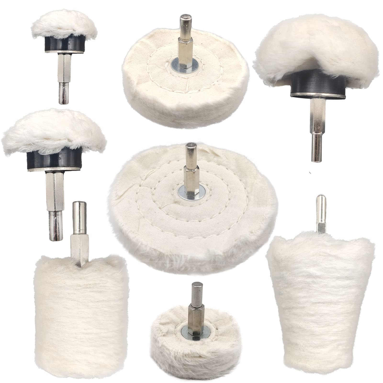Tworider 8 pcs Buffing Wheel for Drill,Buffing Pad Polishing Wheel Kits,Wheel…