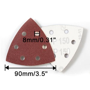 50 Pcs Triangle Sanding Pads Hook and Loop 40 Grit Oscillating Sanding Pad 90mm