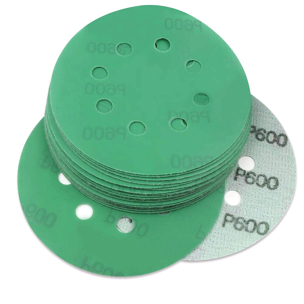50PCS 5 in 600 Grit Wet Dry Sanding Discs Hook and Loop Orbital Sander Sandpaper