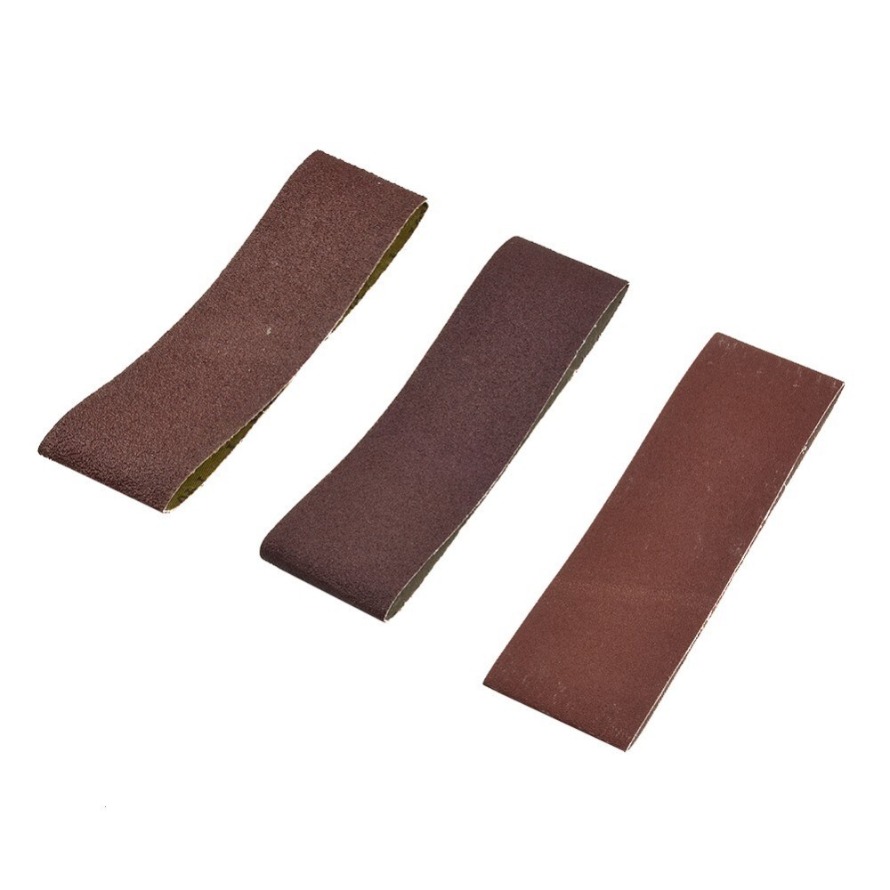 Sanding Belts Alumina Abrasive Sandpaper Sheets 40-120 Grit Tools 76x533mm 3pcs