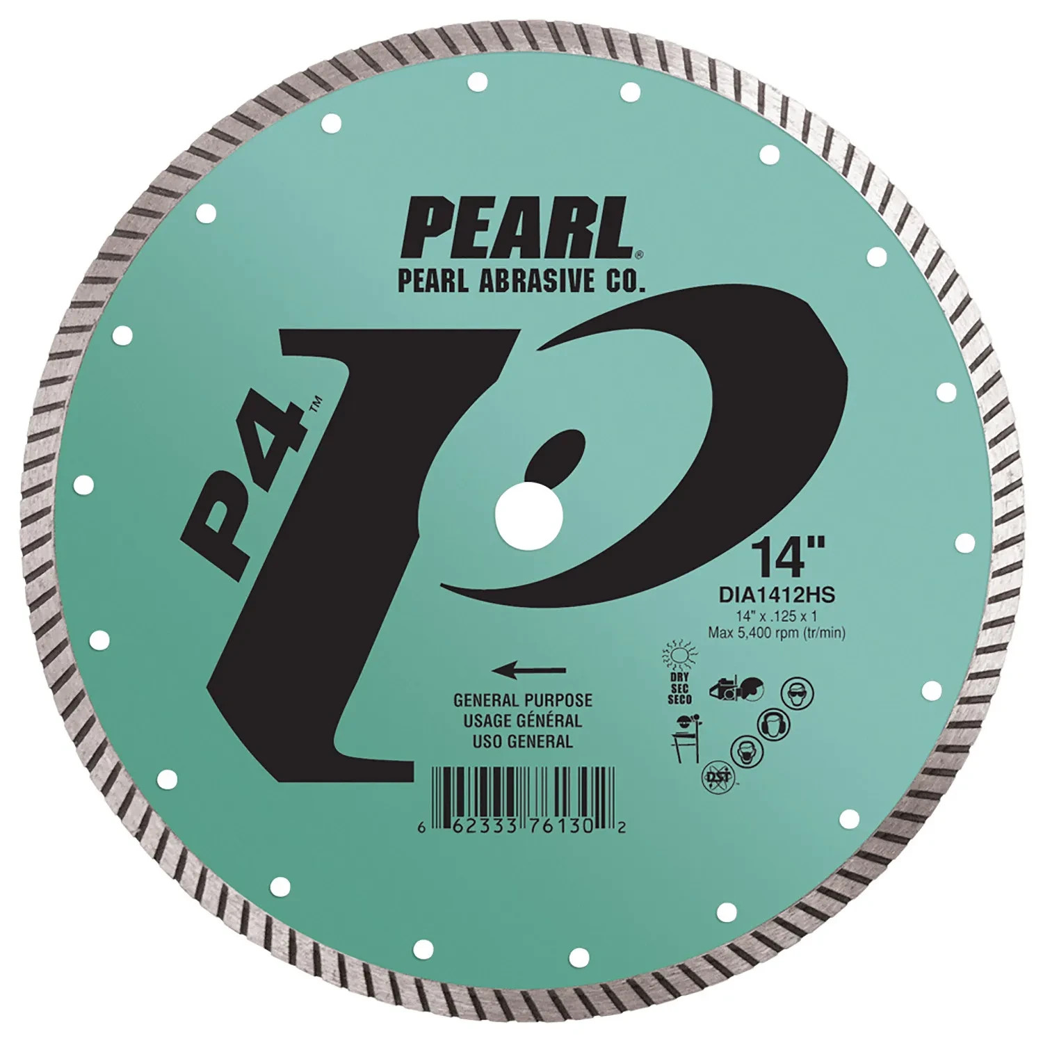 Pearl Abrasive P4 GP High Speed Turbo Blade 14″ 1″- 20mm Arbor DIA1412HS NEW