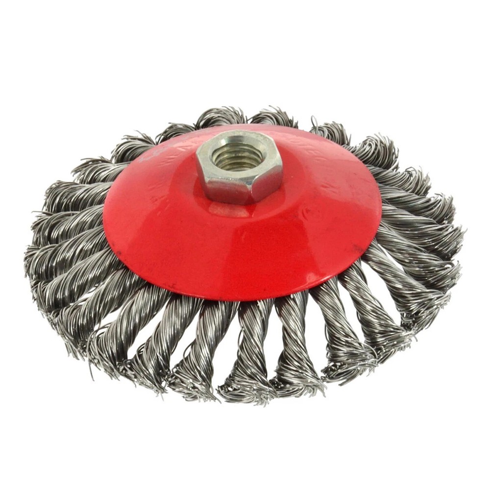 3x 125mm M14 Wire Conical Brush for Angle Grinder