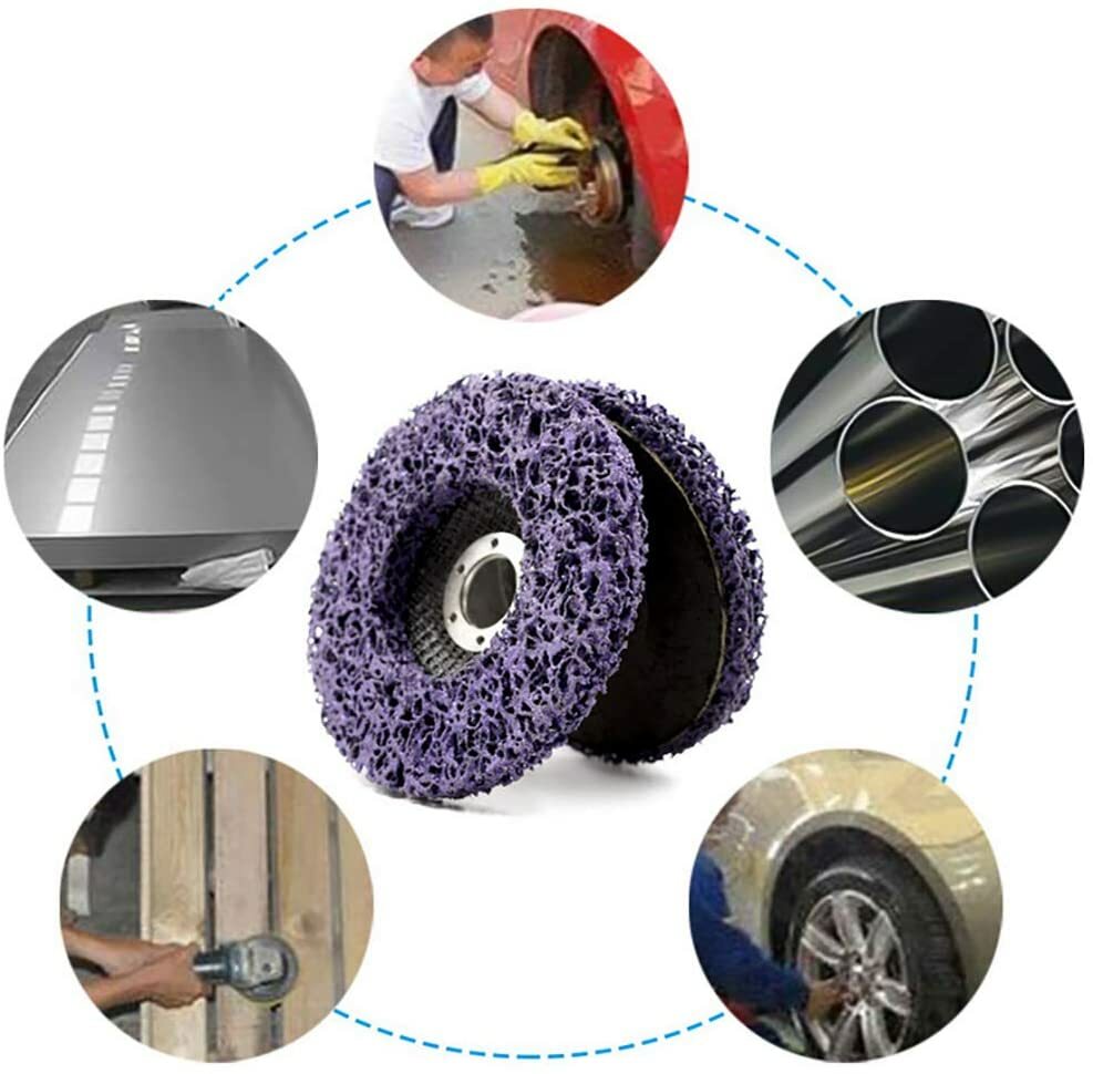 1/2/5Pcs 4.5inch Poly Strip Disc Rust Remover Cleaning Tools For Angle Grinder