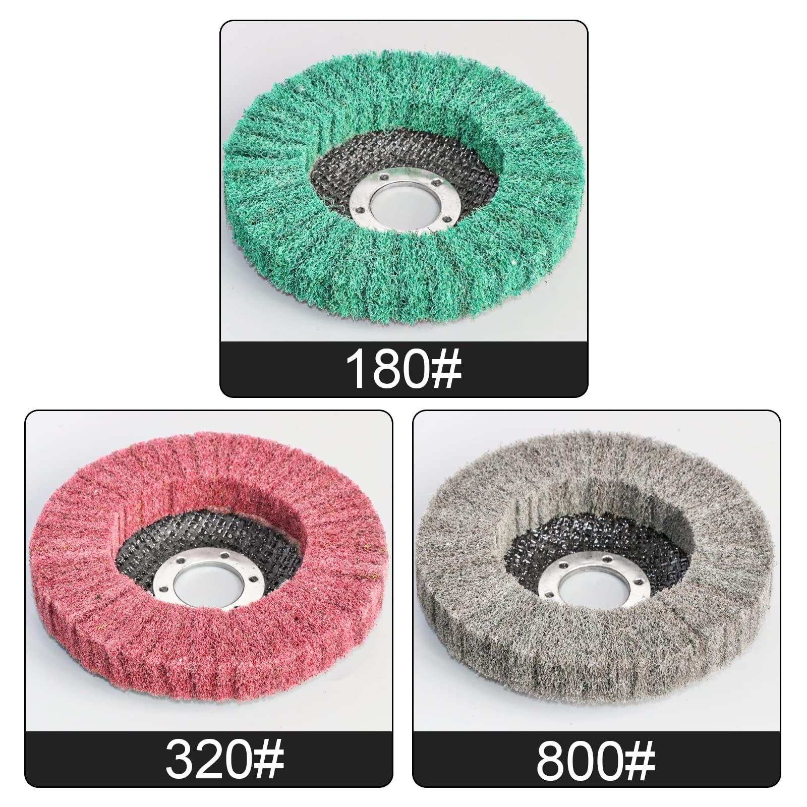 15Pcs 4.5″ x 7/8″ Nylon Fiber Flap Disc Polishing Grinding Wheel,Scouring pad…