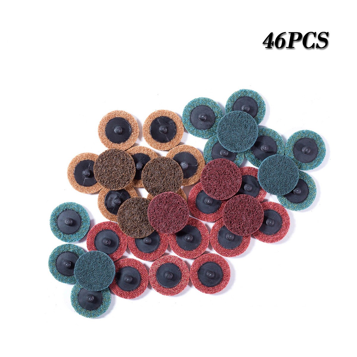 46 PCS 2 inch 50mm Type R Quick Change Discs Die Grinder Sanding Pads Roll Lock