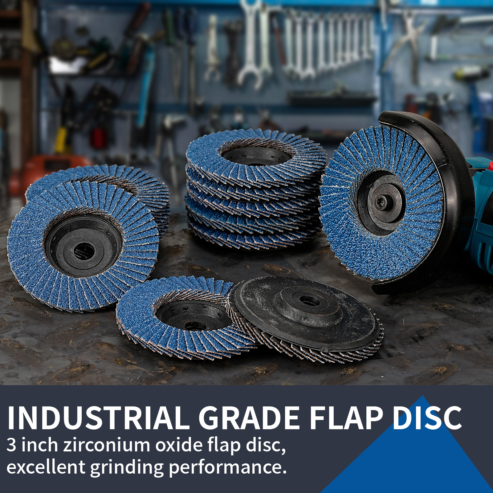 10pc 75mm 3″ Flap Sanding Discs 60 Grit Zirconia Abrasive Grinding Angle Wheel