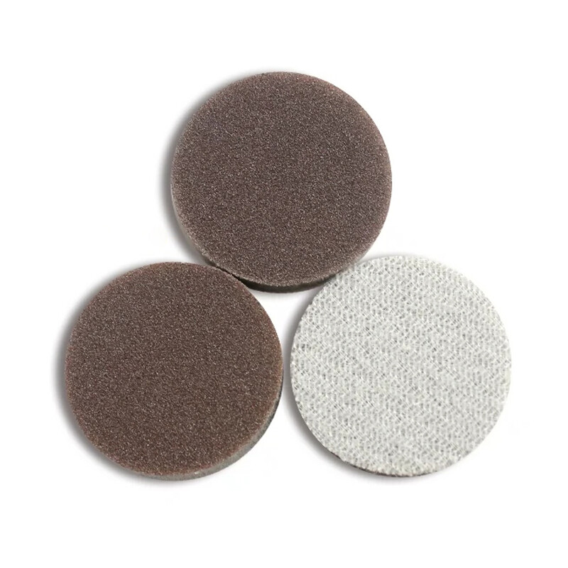 1″ 25mm Sponge Red Sandpaper Wet And Dry Sanding Discs Foam Block 300-2000 Grit