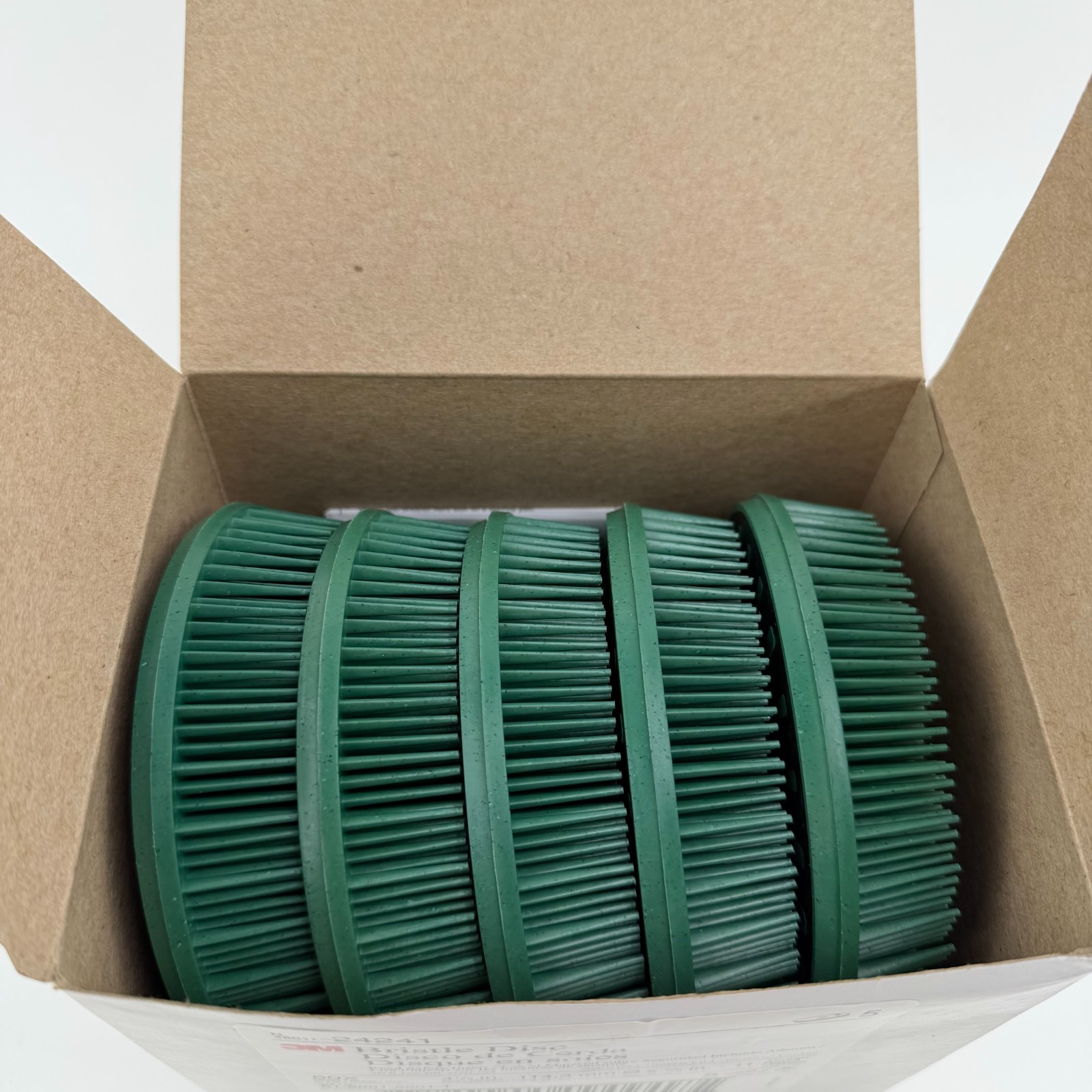(5) NEW 3M Bristle Discs 50 Grit 4.5″ 0 X 5/8 in 11 OEM 50 grade lot of 5 24241