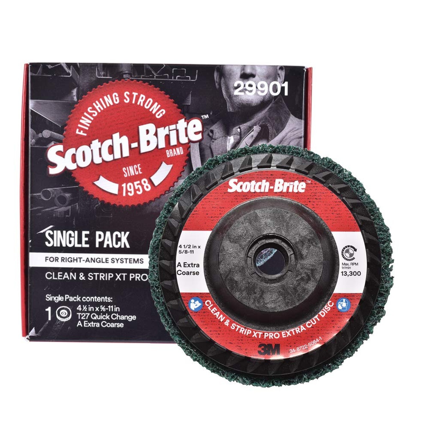 3M Scotch-Brite Clean and Strip XT Pro Extra Cut Disc, XC-DC, A/O Extra Coars…