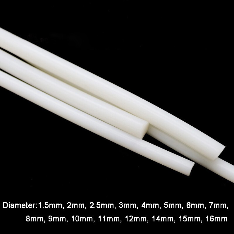 Dia 1mm~25mm Solid Silicone Rubber Cord White Seal O Ring High Temperature Cord