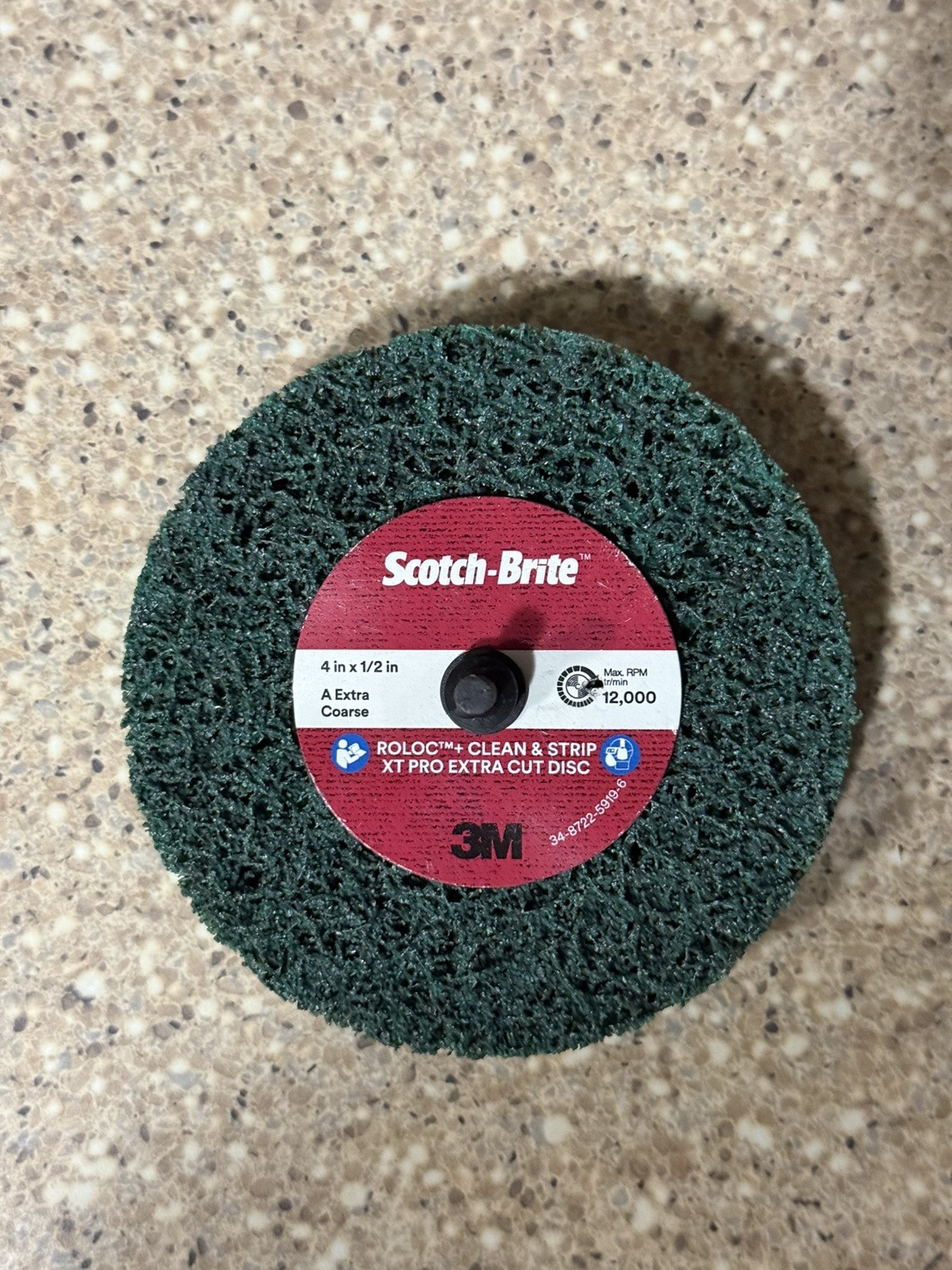 3M Scotch-Brite Roloc+ Clean & Strip XT Pro Extra Cut Disc – 4″ x 1/2″ Free Ship