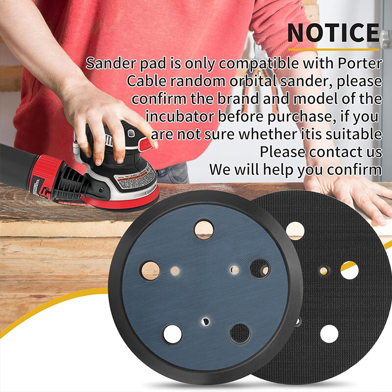 1-2Pcs 5″ 5 Hole Hook&Loop Sander Pads For Porter Cable 13904 13909 333 334 332