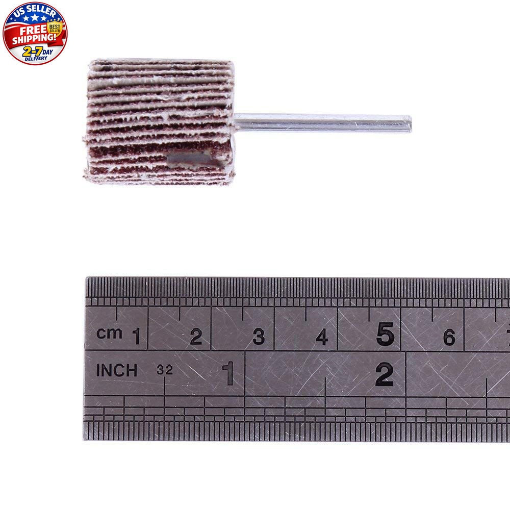 AUTOTOOLHOME 20PCS Flap Wheel Sander,80 Grit 1/8″ Shank Sanding 32mm x 24mm