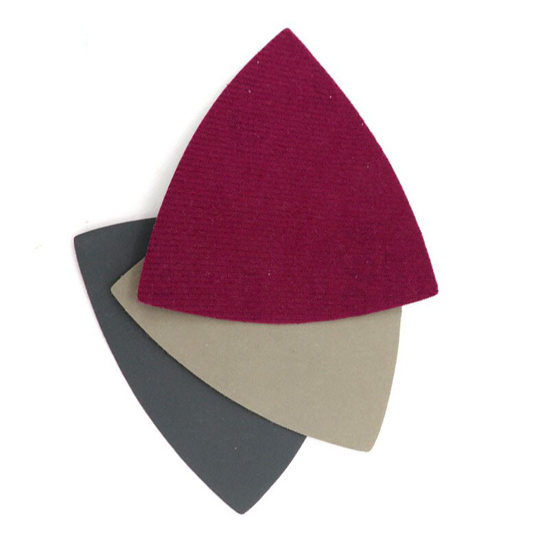 Flocking Triangles Sandpaper 90mm Wet And Dry Hook And Loop P60~P10000 Grit
