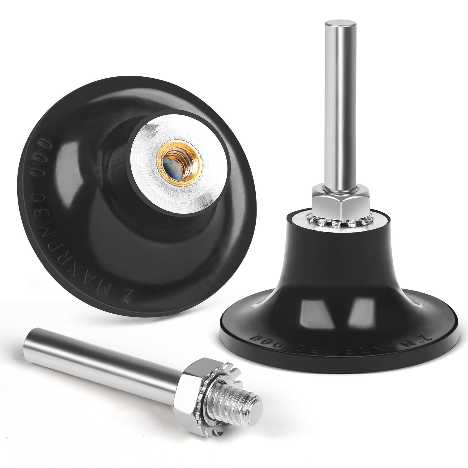 Fibvaxm 2 Pack 2 inch Die Grinder Sanding Disc and 1/4 Shank, 2 inches