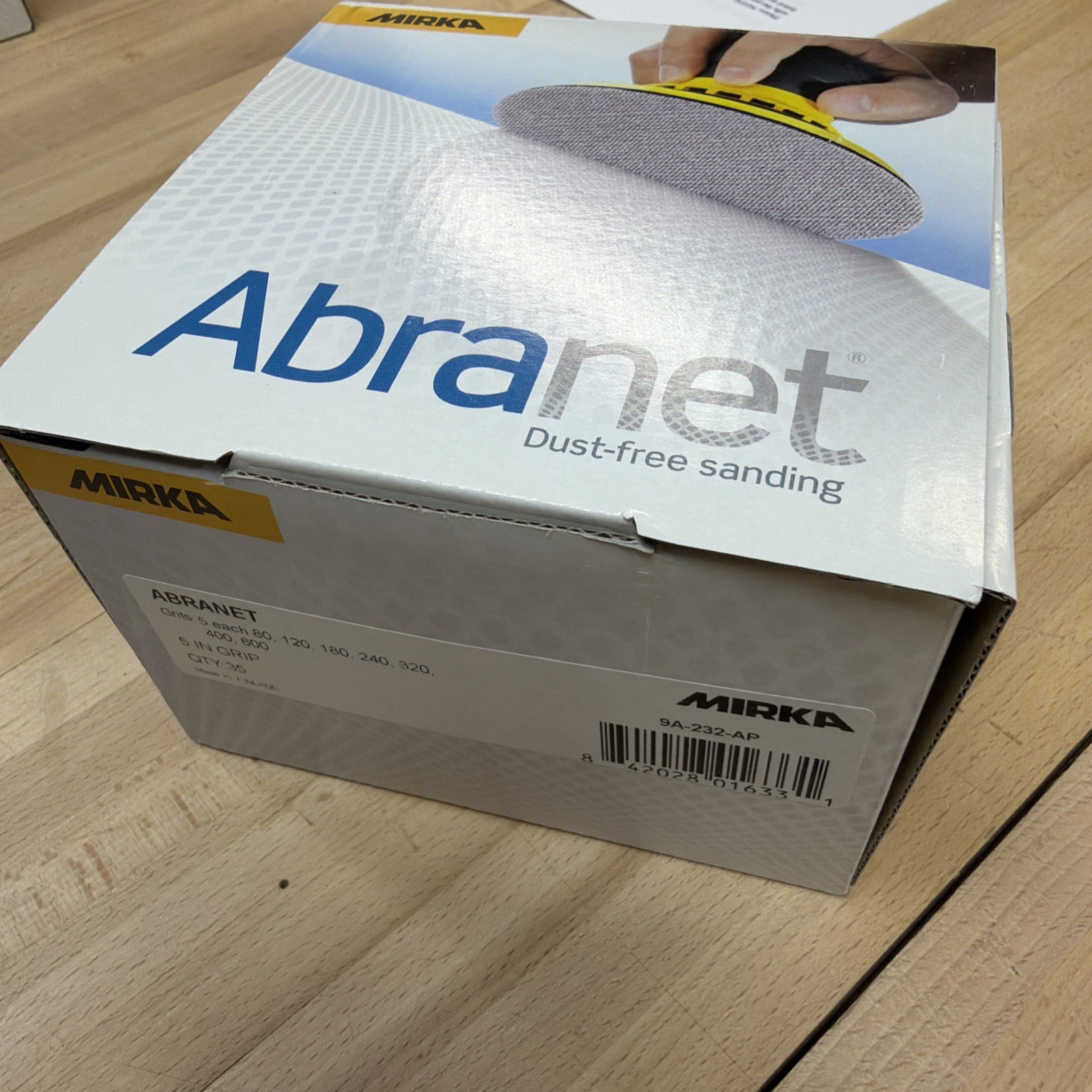 5″ Abranet Sanding Discs 35-Pack, Assorted Grits 80-600, Hook & Loop Mesh