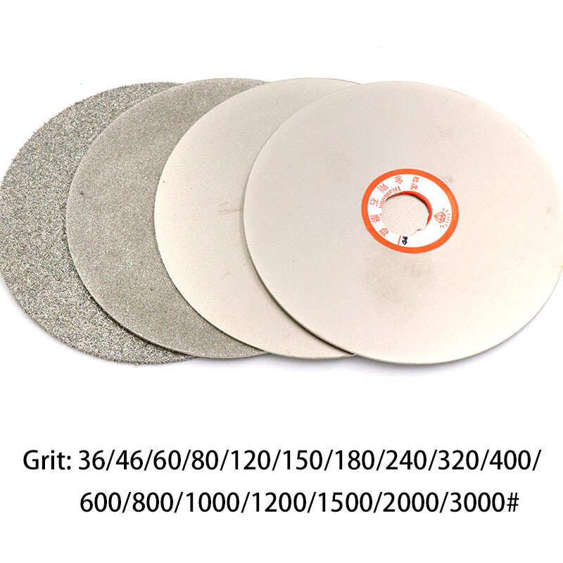 4″ (100mm) Diamond Coated Grinding Disc Flat Lap Wheel Blades 36-3000 Grit