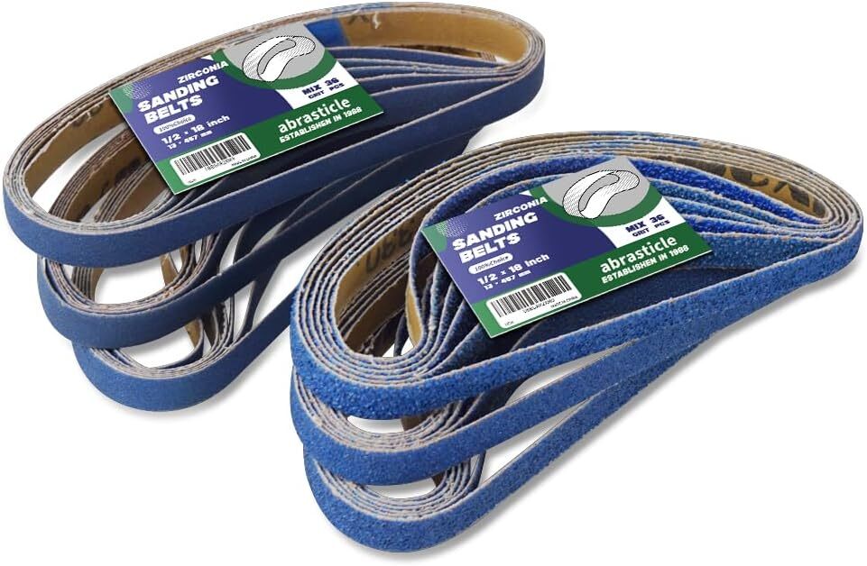 1/2″ X 18″ Zirconia Sanding Belts for Metal, 1/2 X 18 Inch Zirconia Metal Grindi