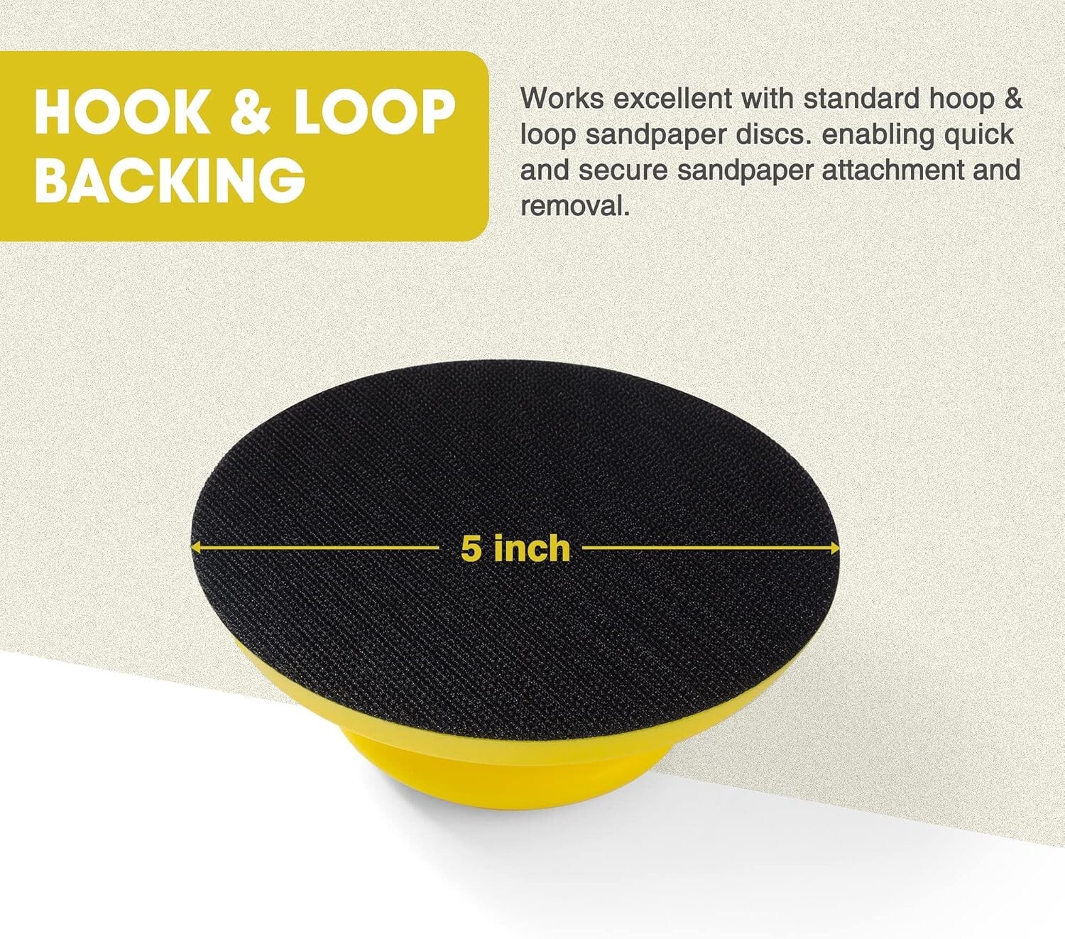 2PCS 5 in Mouse Round Hand Sander Sanding Block Tools Hook Loop Disc Backing Pad